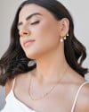 Gargantilha Elos Pontos de Luz Cristal Banhado a Ouro 18K - 50 cm