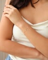 Pulseira Pontos de Luz Cristal Banhado a Ouro 18K