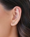 Brinco Pontos de Luz Coloridos Banhado a Ouro 18K