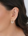Brinco Circulo Cravejado Cristal 1.8 cm Banhado a Ouro 18K