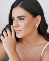 Brinco Pontos de Luz Cravejado Cristal Banhado a Ouro 18K