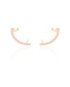 Ear Cuff Cravejado Cristal Banhado a Ouro 18K
