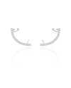 Ear Cuff Cravejado Cristal Ródio Branco