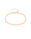 Pulseira Riviera Cristal 3 mm Banhado a Ouro 18K