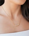 Gargantilha Veneziana Bolinhas Cravejado Cristal Banhado a Ouro 18K - 45 cm