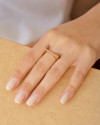 Anel Reto Cravejado Cristal Tamanho 14 Banhado a Ouro 18K