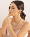 Brinco Argola Grumet 3.4 cm Banhado a Ouro 18K