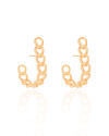 Brinco Argola Grumet 3.4 cm Banhado a Ouro 18K