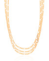 Gargantilha Tripla Grumet Banhado a Ouro 18K