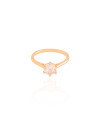 Anel Ponto de Luz Cristal Tamanho 15 Banhado a Ouro 18K