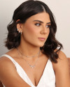 Choker Elos Estrela Cristal 6 mm Ródio Branco