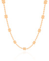 Choker Flores Bolinhas Banhado a Ouro 18K