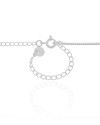Choker Flores Bolinhas Ródio Branco