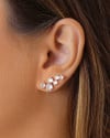 Ear Cuff Pontos de Luz Cristal 2.0 cm Banhado a Ouro 18K