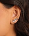 Ear Cuff Pontos de Luz Cristal 2.0 cm Ródio Branco