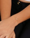 Pulseira Elos Trevo Cristal Banhado a Ouro 18K