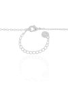 Gargantilha Elos Trevos Cristal Ródio Branco - 45 cm