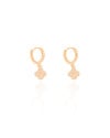 Brinco Argola Click Flor Cravejada Cristal 2.2 cm Banhado a Ouro 18K