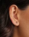 Brinco Gota Cravejada Colorida 8 mm Banhado a Ouro 18K