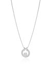 Gargantilha Redondo Cravejado Ponto de Luz Cristal Ródio Branco - 45 cm