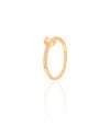 Anel Oval Cravejado Cristal Tamanho 21 Banhado a Ouro 18K