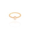 Anel Oval Cravejado Cristal Tamanho 23 Banhado a Ouro 18K