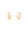 Brinco Argola Elíptica Vazada 1.9 cm Banhado a Ouro 18K