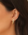 Brinco Gota Lisa 2.6 cm Banhado a Ouro 18K