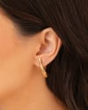 Brinco Gota Lisa 3.5 cm Banhado a Ouro 18K