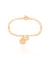 Pulseira Elos Pomba da Paz Ponto de Luz Cristal Banhado a Ouro 18K