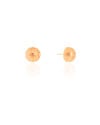 Brinco Meia Bola Detalhada Vazada 1.2 cm Banhado a Ouro 18K