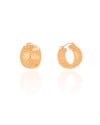 Brinco Argola Fecho Italiano Detalhada Vazada 2.0 cm Banhado a Ouro 18K
