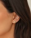 Brinco Redondo Liso 8 mm Banhado a Ouro 18K