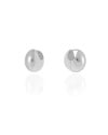 Brinco Argola Click Abaulada Lisa 1.6 cm Ródio Branco
