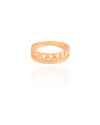 Anel Grumet Cravejado Cristal Tamanho 21 Banhado a Ouro 18K