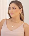 Gargantilha Veneziana Gota Pérola 1.8 cm Banhado a Ouro 18K - 45 cm