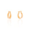 Brinco Argola Fecho Italiano Oval Lisa 2.1 cm Banhado a Ouro 18K