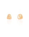 Brinco Argola Click Filetes Cravejados Cristal 1.4 cm Banhado a Ouro 18K
