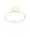 Pulseira Elos Pontos de Luz Cristal Banhado a Ouro 18K