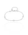 Pulseira Elos Pontos de Luz Cristal Ródio Branco