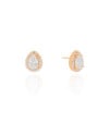 Brinco Gota Cravejado Cristal 1.5 cm Banhado a Ouro 18K