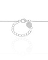 Gargantilha Veneziana Redondo Cravejado Cristal Ródio Branco - 45 cm