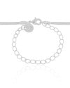 Choker Malha Fita 3 mm Ródio Branco