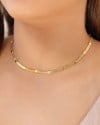 Choker Veneziana Tripla Detalhada Banhado a Ouro 18K