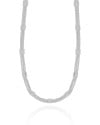 Choker Veneziana Tripla Detalhada Ródio Branco
