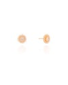 Brinco Redondo Cravejado Cristal 1.0 cm Banhado a Ouro 18K