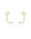 Ear Line Pontos de Luz Cristal Banhado a Ouro 18K