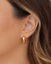 Brinco Argola Click Lisa 1.7 cm Banhado a Ouro 18K
