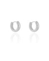 Brinco Argola Click Lisa 1.7 cm Ródio Branco