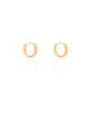 Brinco Argola Click Cravejado Cristal 1.2 cm Banhado a Ouro 18K